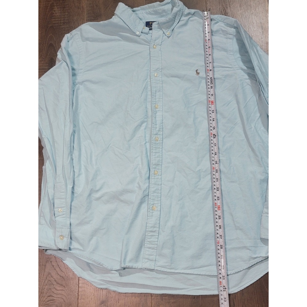 Polo Ralph Lauren Mens XXL Light Blue Oxford Button Down Shirt Classic Fit Pony